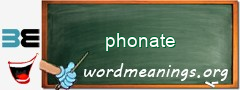 WordMeaning blackboard for phonate